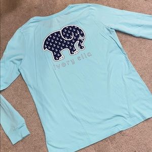 Ivory Ella long sleeve t-shirt with anchors